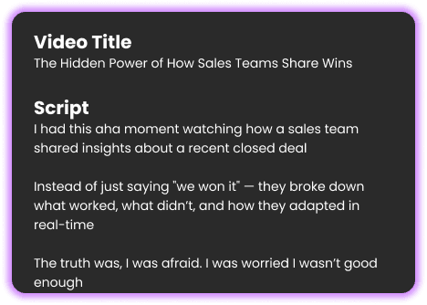 Script ideation preview in ZyncGPT.